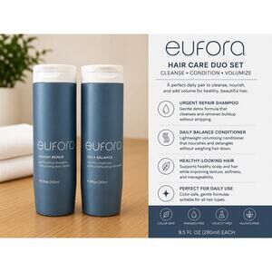 Eufora Urgent Repair Shampoo & Daily Balance Conditioner 9.5oz Duo Set